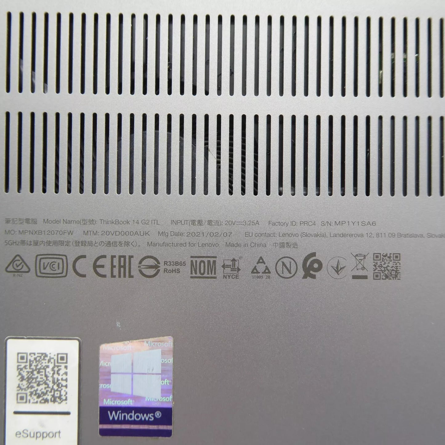 Lenovo ThinkBook 14 G2 14" i5-1135G7 8GB DDR4 240GB SSD Windows 11 Laptop